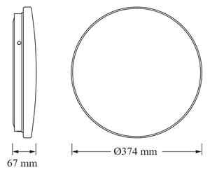 Osram - Plafonieră LED ROUND, 24W/230V, diametru 37 cm