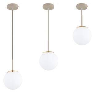 Brilagi - Pendul pe cablu MILO ECRU 1xE27/60W/230V bej/auriu