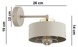 Brilagi - Lampă de perete SPRING 1xE27/60W/230V bej/auriu