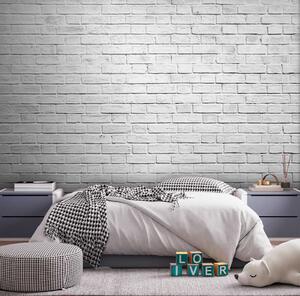Fototapet Zid de cărămidă albă cu multe cărămizi mici, Fototapet designer, Fototapet populare, u54004 - Tapeko.ro