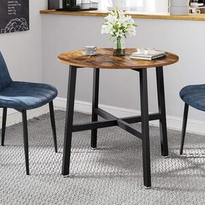 Masa Model Blaze, 80x80x75 cm, Maro Rustic/Negru
