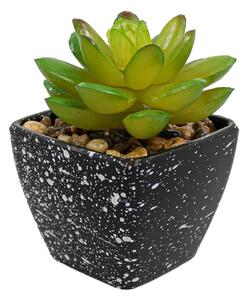 Planta Suculenta Artificiala, Verde, Plastic, 9Cm - Verde, Plastic, 9cm