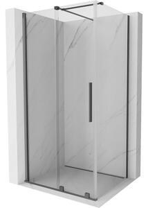 Mexen Velar, cabină de duș cu ușă glisantă 120 x 80 cm, sticlă transparentă de 8 mm, grafit lustruit, 871-120-080-01-95