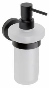 Dozator de săpun SAPHO XB100 black X-Round,sticlă albă/negru, 230 ml