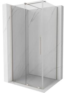 Mexen Velar, cabină de duș cu ușă glisantă 120 x 80 cm, sticlă transparentă de 8 mm, oțel periat, 871-120-080-01-97