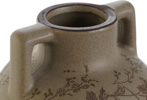 Vaza Vintage Leaves din ceramica maro 17x22 cm