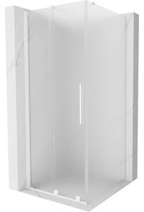 Mexen Velar, cabină de duș cu ușă glisantă 90 x 90 cm, sticlă mată 8 mm, alb mat, 871-090-090-31-20