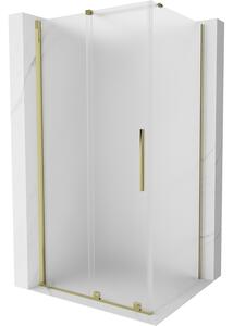 Mexen Velar, cabină de duș cu ușă glisantă 120 x 100 cm, sticlă mată 8 mm, auriu lucios, 871-120-100-31-50