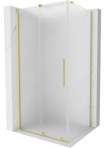 Mexen Velar, cabină de duș cu ușă glisantă 140 x 90 cm, sticlă mată 8 mm, auriu mat, 871-140-090-31-55