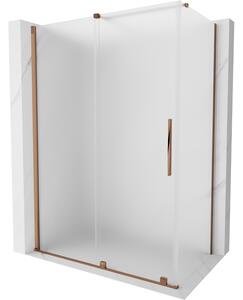 Mexen Velar, cabină de duș cu ușă glisantă 150 x 85 cm, sticlă mată 8 mm, aur roz, 871-150-085-31-55