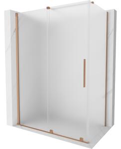 Mexen Velar, cabină de duș cu ușă glisantă 150 x 90 cm, sticlă mată 8 mm, cupru mat, 871-150-090-31-65