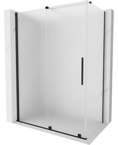 Mexen Velar, cabină de duș cu ușă glisantă 140 x 80 cm, sticlă mată 8 mm, negru mat, 871-140-080-31-70