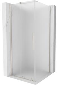 Mexen Velar, cabină de duș cu ușă glisantă 110 x 110 cm, sticlă mată 8 mm, oțel periat, 871-110-110-31-97
