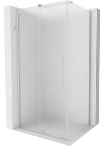 Mexen Velar, cabină de duș cu ușă glisantă 120 x 80 cm, sticlă mată 8 mm, oțel periat, 871-120-080-31-97