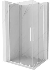 Mexen Velar L Duo, cabină de duș cu ușă glisantă 100 x 90 cm, sticlă transparentă 8 mm, alb mat, 871-100-090-02-03-20