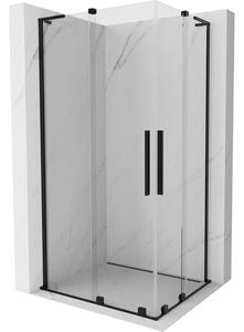Mexen Velar L Duo cabină de duș glisantă 100 x 90 cm, transparent, neagră - 871-100-090-02-03-70