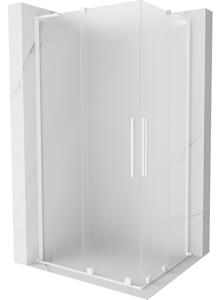 Mexen Velar L Duo, cabină de duș cu ușă glisantă 90 x 80 cm, sticlă mată 8 mm, alb mat, 871-090-080-02-33-20