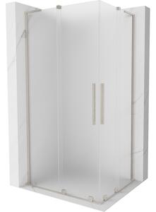Mexen Velar L Duo, cabină de duș cu ușă glisantă 100 x 90 cm, sticlă mată 8 mm, oțel periat, 871-100-090-02-33-97