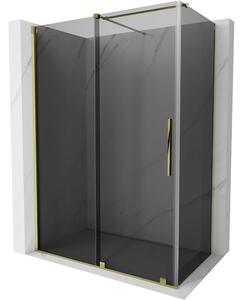 Mexen Velar, cabină de duș cu ușă glisantă 130 x 70 cm, sticlă gri 8 mm, auriu lucios, 871-130-070-41-50