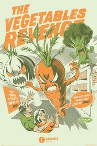 Poster Ilustrata - The Vegetables Revenge, (61 x 91.5 cm)