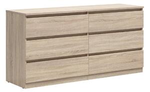 Comodă Livevaro 116Stejar Sonoma, Cu sertare, 76x150x45cm