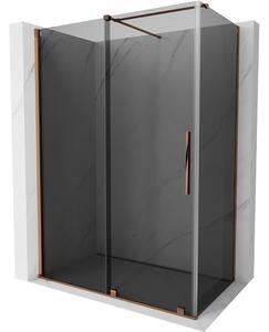 Mexen Velar, cabină de duș cu ușă glisantă 150 x 85 cm, sticlă gri 8 mm, aur roz, 871-150-085-41-60