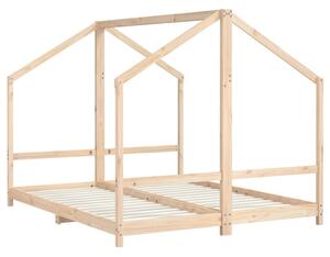 Cadru pat pentru copii, 2x(80x200) cm, lemn masiv de pin