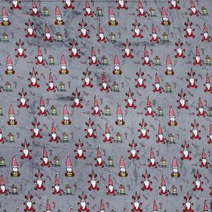 Pătură cu microplush de Crăciun gri închis CANDY CANE Dimensiune: 160 x 200 cm