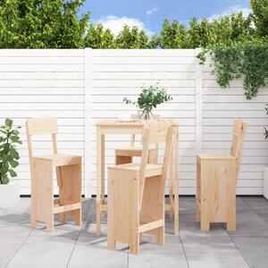 Set mobilier de bar pentru grădină, 5 piese, lemn masiv de pin