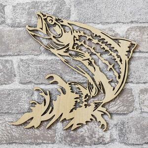 DUBLEZ | Cadou pentru pescar - Tablou din lemn pești - Păstrăv