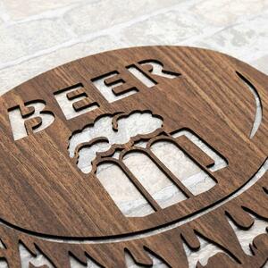 DUBLEZ | Cadou din lemn pentru iubitor de bere - Capac bere
