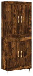 Dulap înalt, stejar fumuriu, 69,5x34x180, lemn compozit