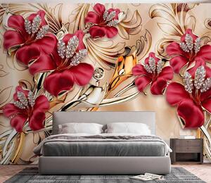 Fototapet Design floral elegant cu detalii complicate, Fototapet flori 3D, Fototapet populare, u70604 - Tapeko.ro