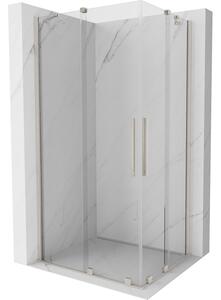 Mexen Velar Duo, cabină de duș cu ușă glisantă 100 x 90 cm, sticlă transparentă de 8 mm, oțel periat, 871-100-090-02-97