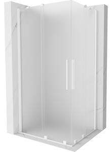 Mexen Velar Duo, cabină de duș cu ușă glisantă 90 x 80 cm, sticlă mată 8 mm, alb mat, 871-090-080-32-20