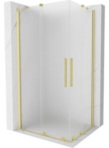 Mexen Velar Duo, cabină de duș cu ușă glisantă 90 x 80 cm, sticlă mată 8 mm, auriu mat, 871-090-080-32-55