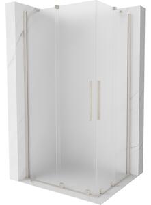 Mexen Velar Duo, cabină de duș cu ușă glisantă 90 x 80 cm, sticlă mată 8 mm, oțel periat, 871-090-080-32-97