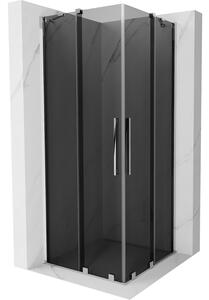 Mexen Velar Duo, cabină de duș cu ușă glisantă 90 x 90 cm, sticlă gri 8 mm, crom, 871-090-090-42-01
