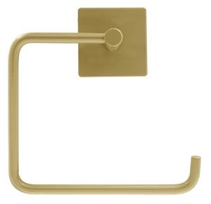 Suport pentru hârtie igienică auriu mat autoadeziv din metal Fixeo – douceur d'intérieur