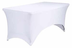 Husa albă flexibilă pentru o masă de banchet 180x76cm