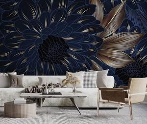 Fototapet Design floral elegant pe fundal închis, Fototapet flori 3D, Fototapet populare, u72140 - Tapeko.ro