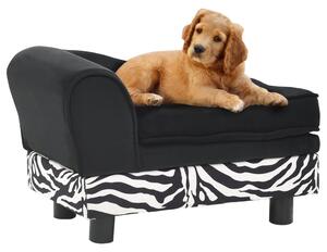 Canapea pentru câini, negru, 57x34x36 cm, pluș