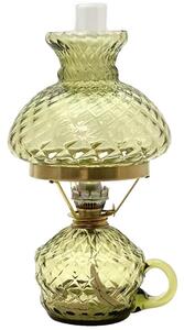 Lampă cu gaz lampant KLÁRA 34 cm verde-pădure carouri