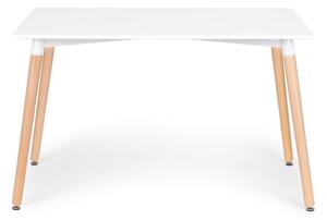 Masă de sufragerie modernă în alb