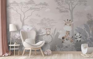 Fototapet Grup de animale într-o pădure, Fototapet copii, Fototapet populare, u73878 - Tapeko.ro