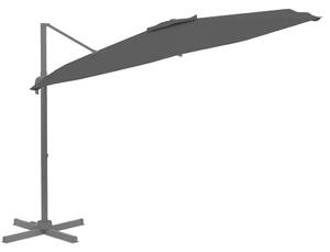 Umbrelă în consolă, stâlp din aluminiu, negru, 400x300 cm