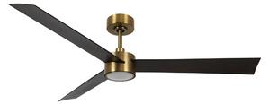 Ventilator LED dimabil Lucci air 21610549 CLIMATE 12W/230V wenge/auriu + telecomandă