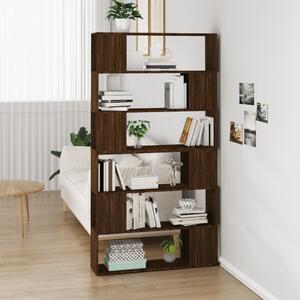 Dulap de cărți/Separator de cameră, stejar maro, 100x24x188 cm