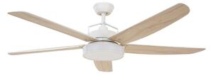 Ventilator LED dimabil Lucci air 213176 LOUISVILLE 1xGX53/18W/230V lemn/alb + telecomandă