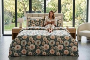Lenjerie pat Ranforce 100% Cotton Pro (Cloud Nine)